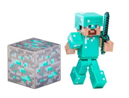 diamond steve action figure minecraft toys and minifigures for kids pieces
