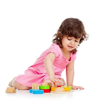 toddler girl playing