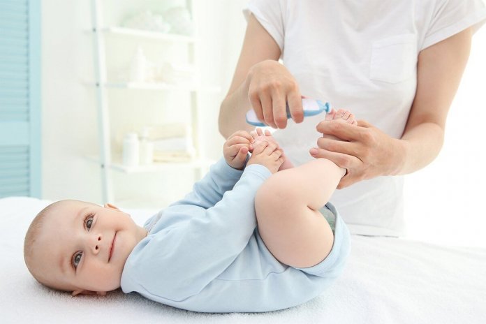 clipping infant nails