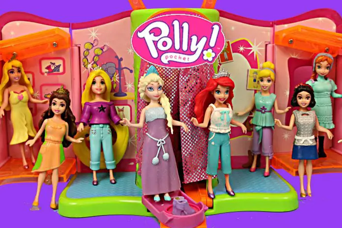 polly pocket dolls with rubber clothes