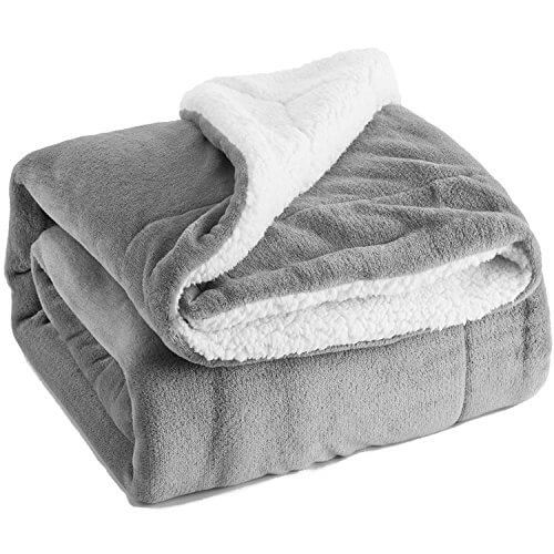 1. Sherpa Throw Silver Grey