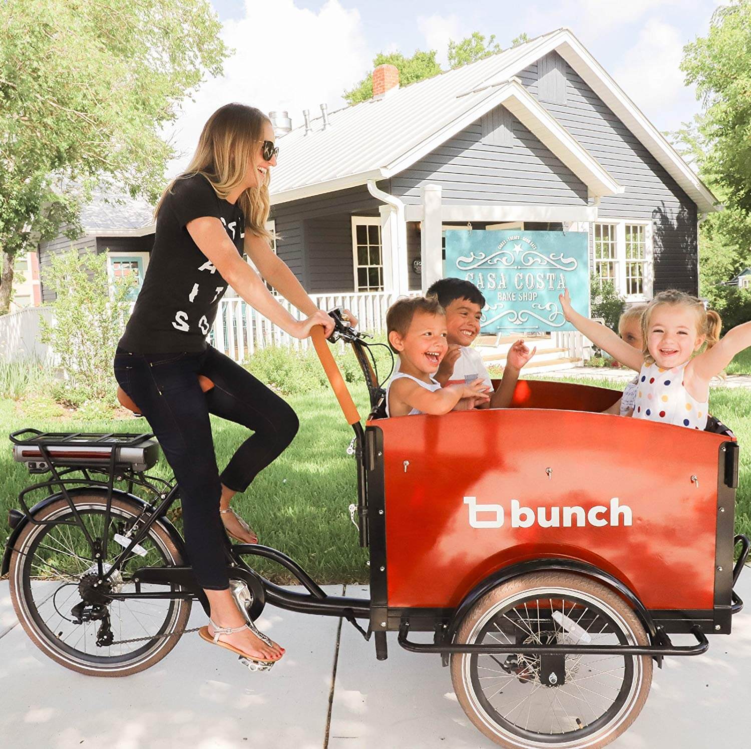 family in bike