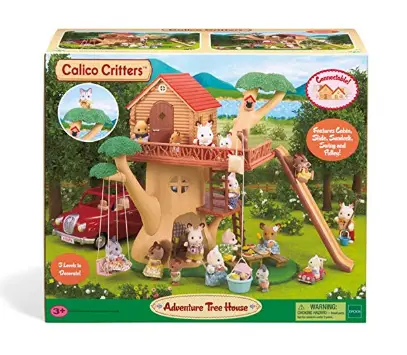 You won't need batteries for the Calico Critters Adventure Tree House.