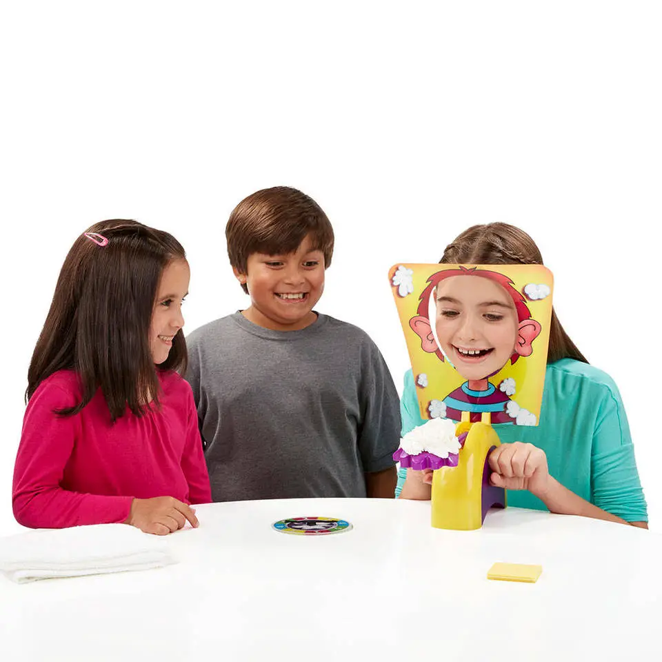 The Pie Face Game by Hasbro develops social skills.