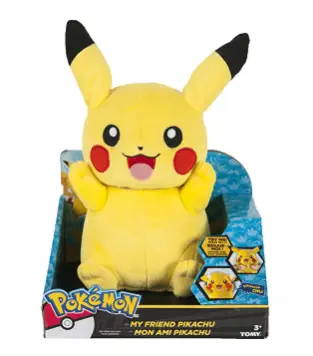 The TOMY Pokémon My Friend Pikachu is soft and cuddly.