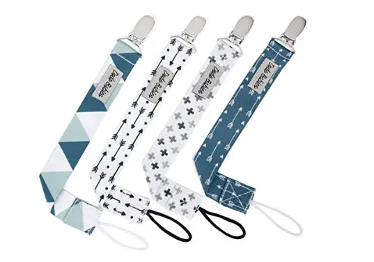 7. Pacifier Clip by Dodo Babies Pack of 4