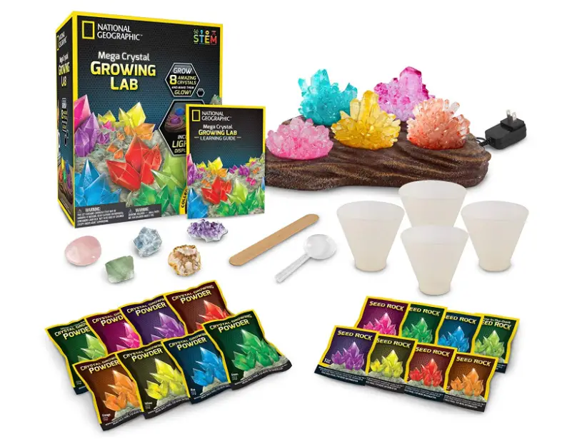 With National Geographic Mega Crystal Growing Lab you can start a rock collection.