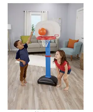 The Little Tikes EasyScore Basketball Set has an oversized rim.