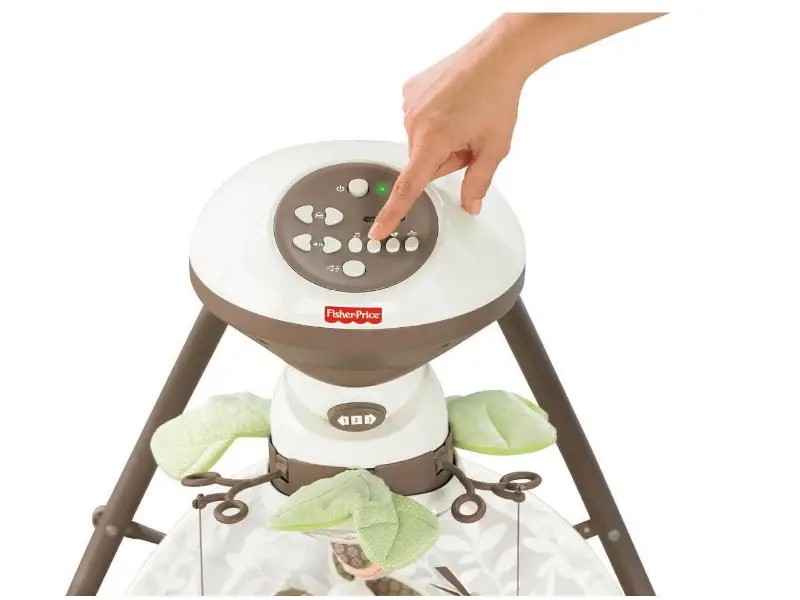 The Fisher Price Cradle 'n Swing has six different swinging speeds.