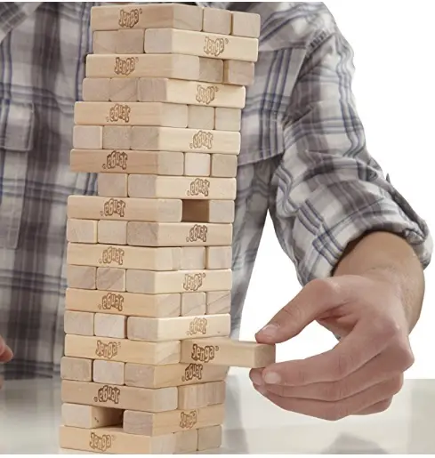 Jenga requires patience and strategical thinking