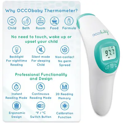 OCCObaby clinical forehead baby thermometer features