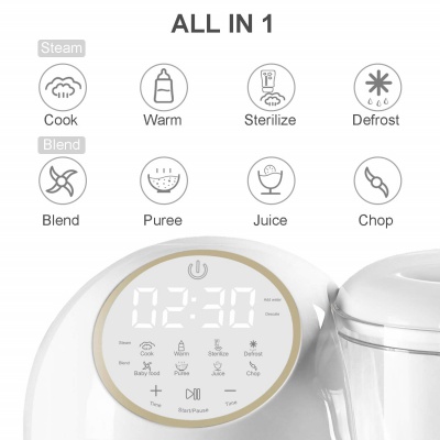 bable all-in-1 baby food processor features