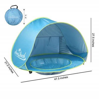 Monobeach Pop Up Portable Baby Tent size
