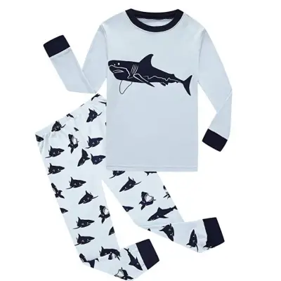 family feeling space baby pajamas shark pattern