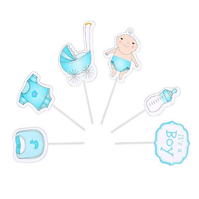 Quotidian Baby Shower Cupcake Toppers Alone
