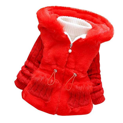 dorami autumn cotton baby coat red