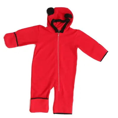 at the buzzer baby snowsuit red