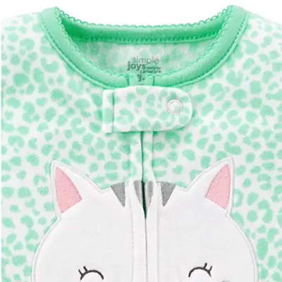 simple joys carter's baby girls pajamas zipper