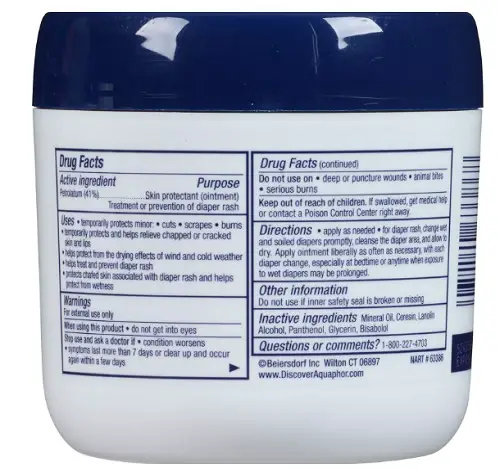 aquaphor ointment baby lotion ingredients