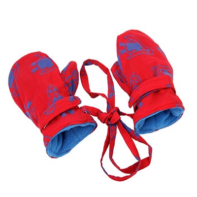 back from bali baby boys mittens red and blue