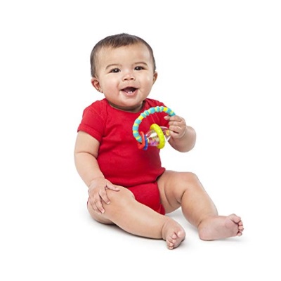 5 Month Old Toys Bight Starts Grab and Spin Rattle Baby