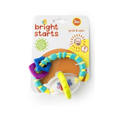 5 Month Old Toys Bight Starts Grab and Spin Rattle Package