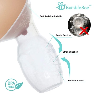 Bumblebee 100% Food Grade Silicone Manual breast pump suction