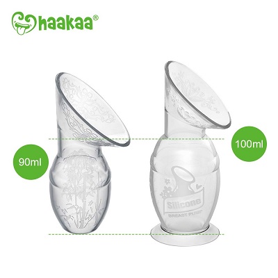 Haakaa Silicone Phthalate Free Manual breast pump size chart