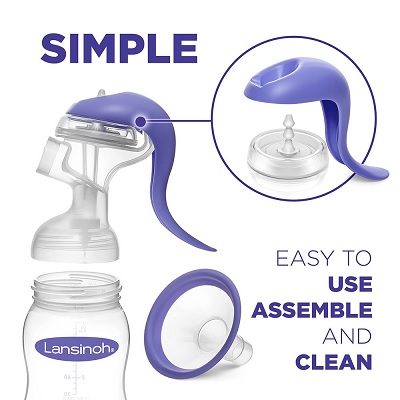 Lansinoh Stimulation Expression Manual breast pump simple