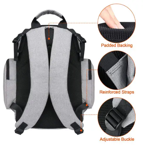 Mancro Backpack Water Resistant back