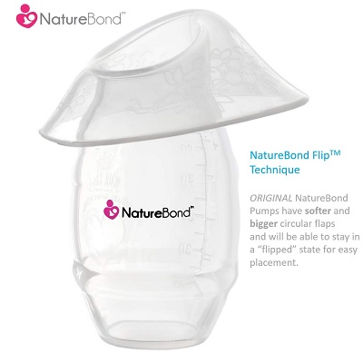 NatureBond Silicone Saver Suction Manual breast pump display