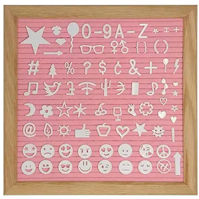 Pink Changeable Letter Board Emojis