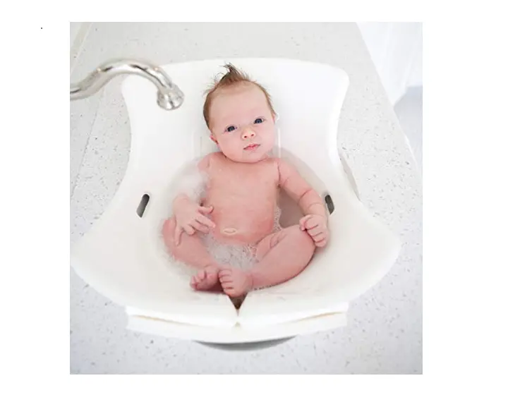 The Puj Tub fits in most standard-sized bathroom sinks.
