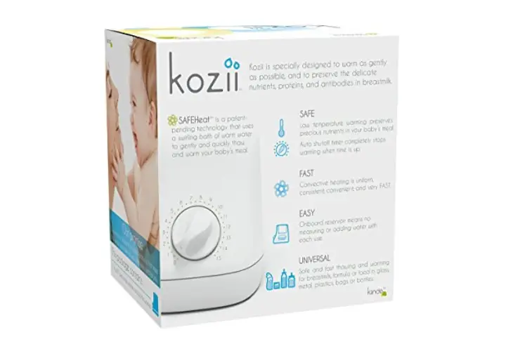 The Kiinde Kozii Bottle Warmer has an easy to use timer. 