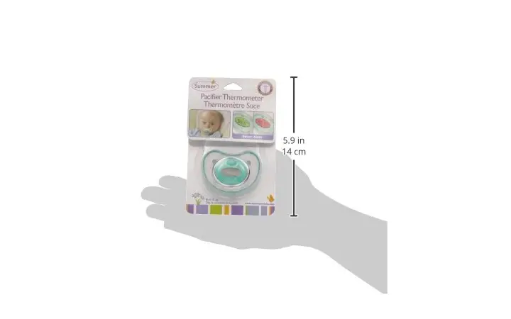 The Summer Infant Pacifier Thermometer product dimensions.