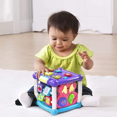 VTech Busy Learners Activity Cube child playing