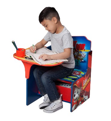 delta children desk with storage bin