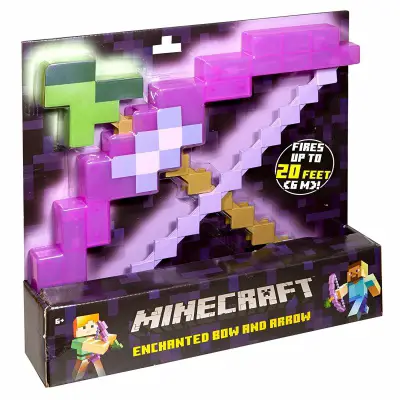 enchanted bow & arrow minecraft toys and minifigures for kids box