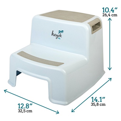 heyok dual height step stool dimensions