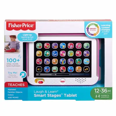 fisher-price laugh & learn smart stages tablet for kids package