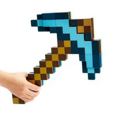 transforming sword & pickaxe minecraft mini figures and toys for kids pickaxe
