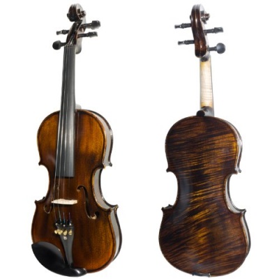 Mendini MV50092D Violin Front Back