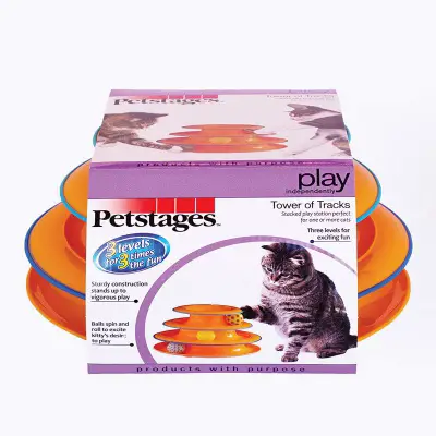 petstages tower of tracks cat toy package