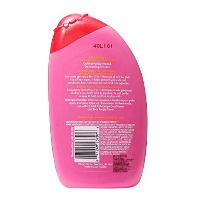 l'Oreal paris strawberry smoothie 2-in-1 shampoo for kids and babies back