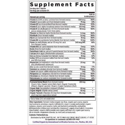 New Chapter Perfect Vitamins Supplement Facts