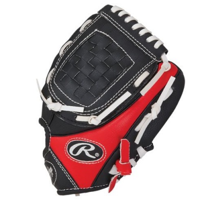 rawlings PL90MB youth kids baseball glove black and red