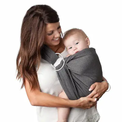 kids n' such baby wrap grey