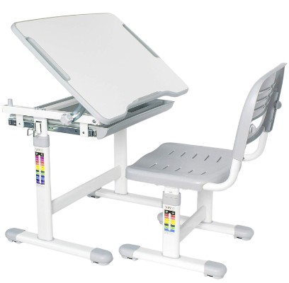 vivo adjustable kids desk grey