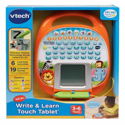 write & learn touch screen tablet for kids package