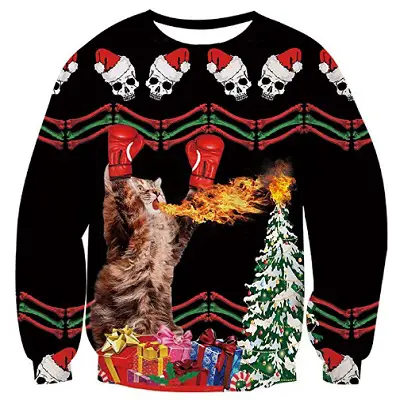 alistyle fanient christmas sweater boxer Cat